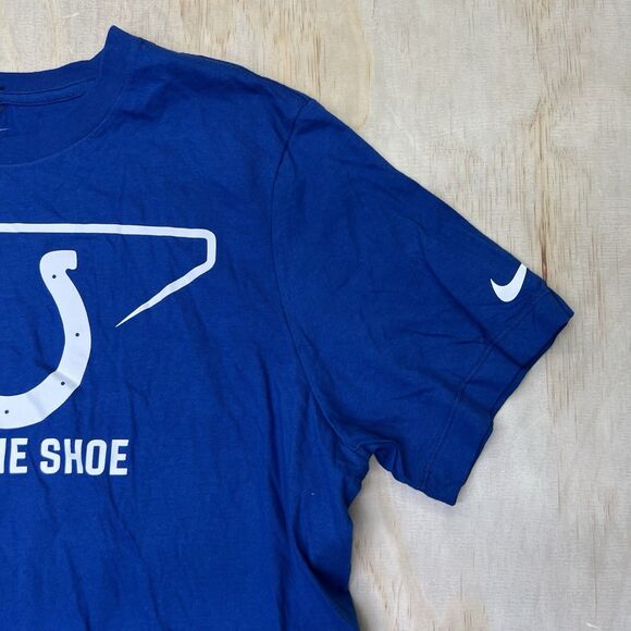 NEW Indianapolis Colts Nike Essential Local Phrase Cotton Shirt Blue LG - Picture 2 of 11